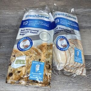 NEW FoodSaver FreshSaver 1 Gallon 12 ct & 1 Quart 18 ct Vacuum Zipper Bags